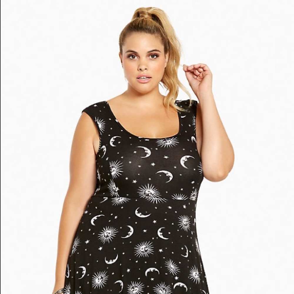 Torrid star and moon skater dress